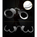 Fetish Pleasure Metal Hand Cuffs Silver