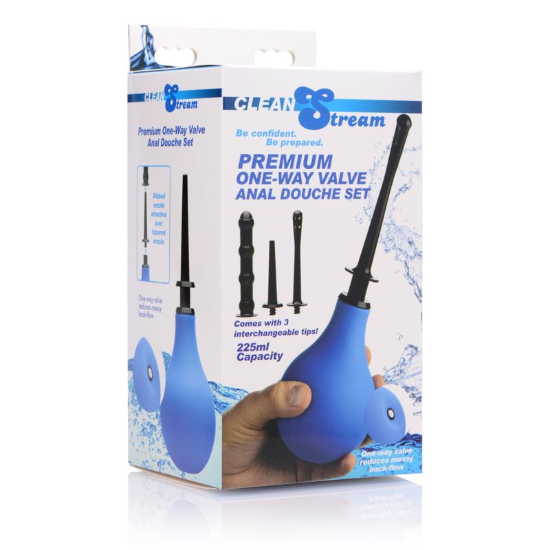 Premium One Way Valve Anal Douche Set