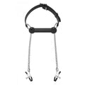 Equine Silicone Bit Gag With Nipple Clamps