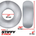Stiffy 2 Pc Bulge Cockrings by HunkyJunk Ice Clear Ice