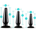 Anal Adventures 3 Pc Basic Plug Kit Black