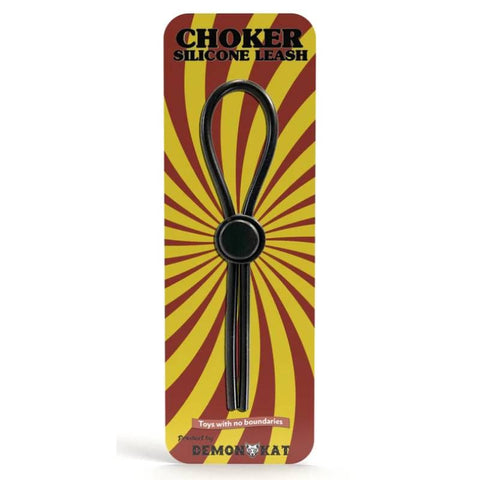 Silicone Choker Leash Black