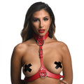 Red Female Chest Harness S/M