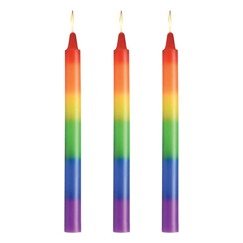 Pride Candles Rainbow Drip Candle 3 Pc